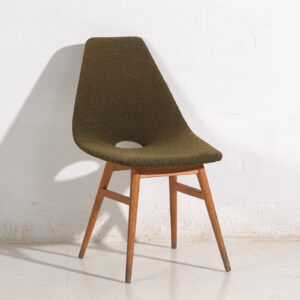 Silla vintage tapizado con lana natural (c.1960)