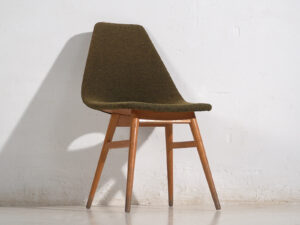 Silla vintage tapizado con lana natural (c.1960)