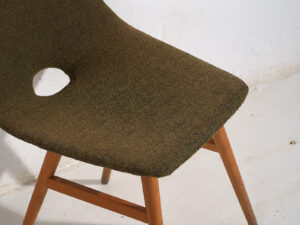 Silla vintage tapizado con lana natural (c.1960)