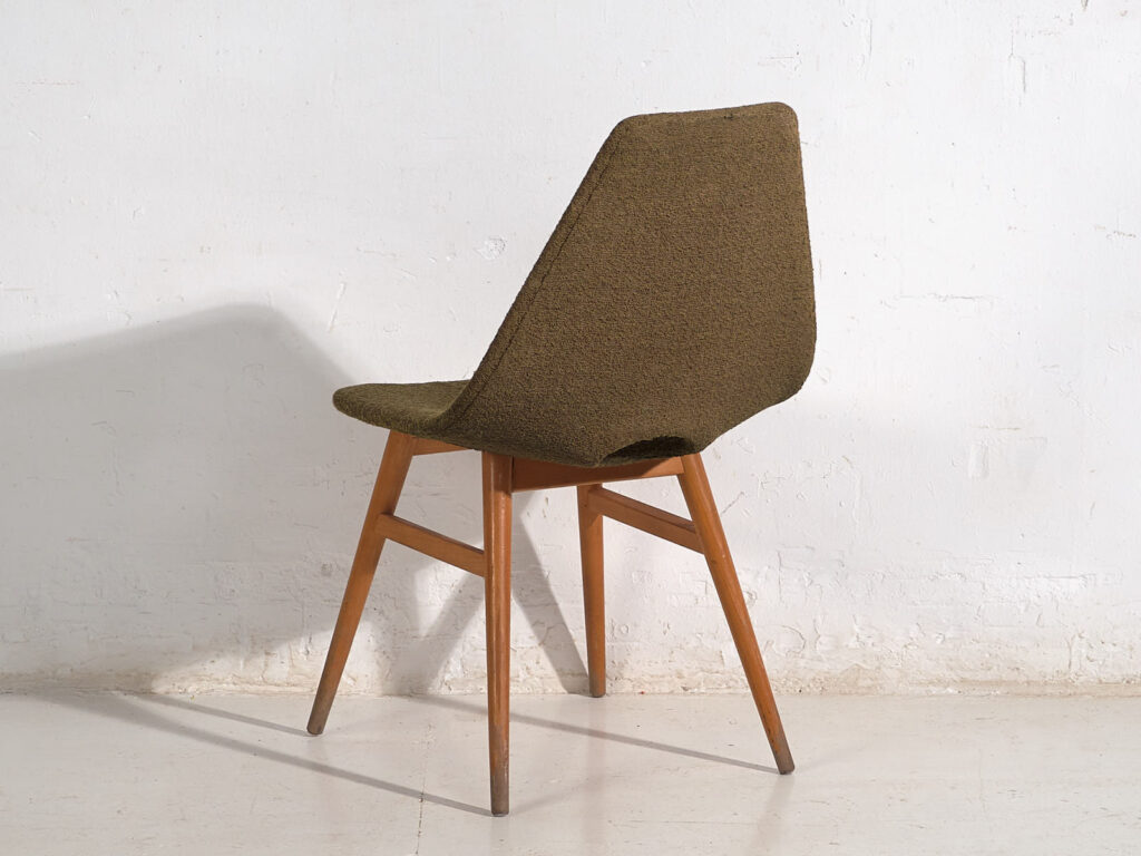 Silla vintage tapizado con lana natural (c.1960)