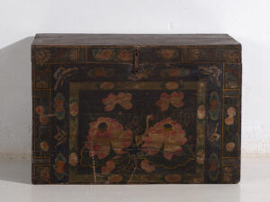 Antique opera chest with lotus flowers (China, c.1900) #12