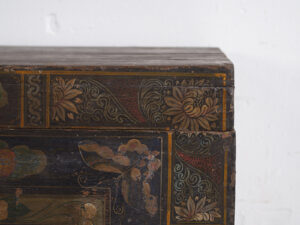 Antique opera chest with lotus flowers (China, c.1900) #12
