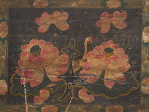 Antique opera chest with lotus flowers (China, c.1900) #12