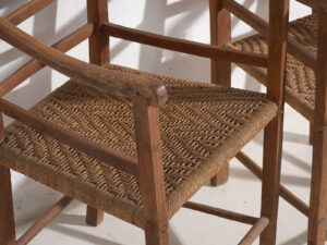 Butacas antiguas de madera de roble (c.1900). Conjunto de 2 piezas