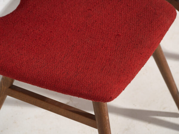 Sillas de estilo vintage color rojo granate (c.1950). Conjunto de 2 piezas #3