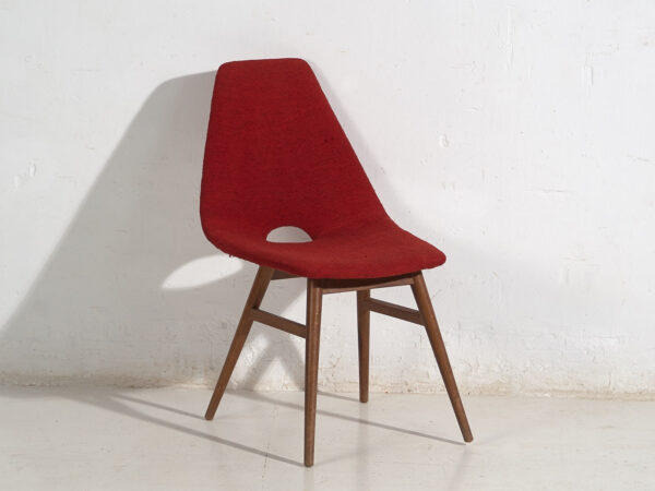 Sillas de estilo vintage color rojo granate (c.1950). Conjunto de 2 piezas #3