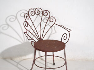 Silla de hierro vintage para jardín (c.1950)