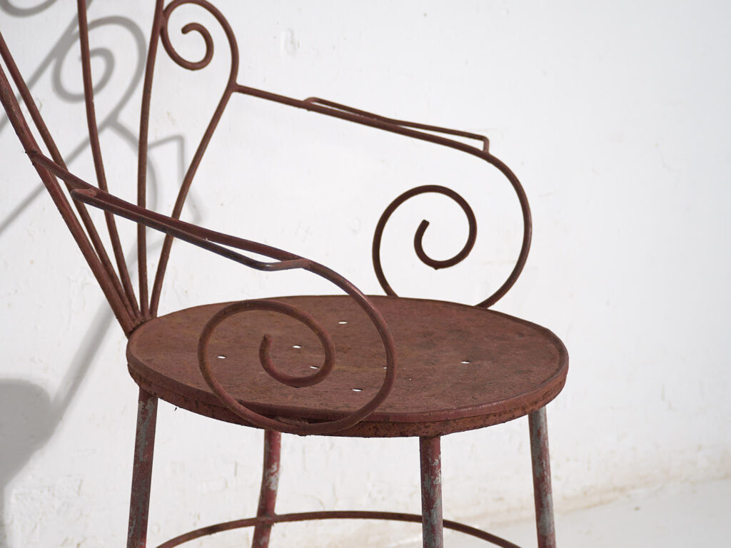 Silla de hierro vintage para jardín (c.1950)