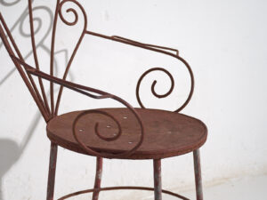 Silla de hierro vintage para jardín (c.1950)