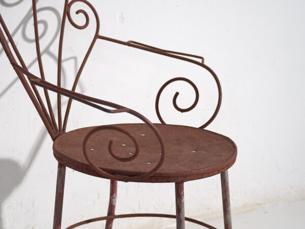 Silla de hierro vintage para jardín (c.1950)