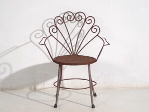 Silla de hierro vintage para jardín (c.1950)