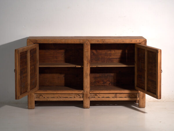 Aparador antiguo alto de madera de pino (c.1920)