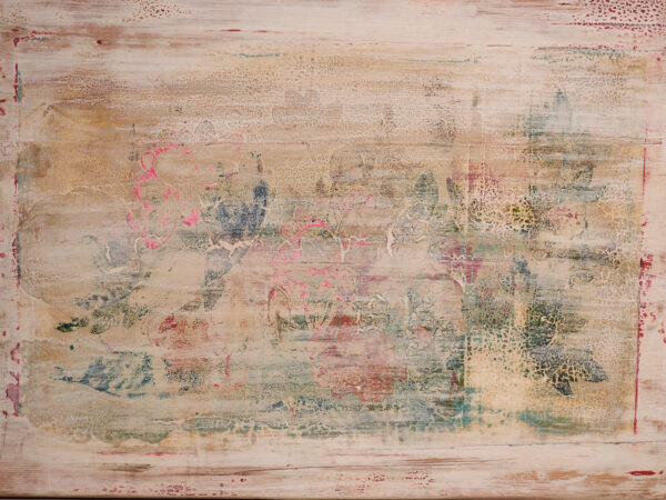 Aparador de madera antiguo de color blanco (c.1870)
