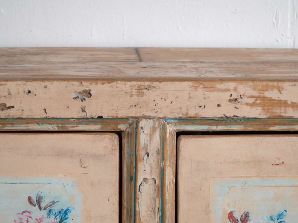 Aparador blanco antiguo con ilustraciones originales (c.1900) #7