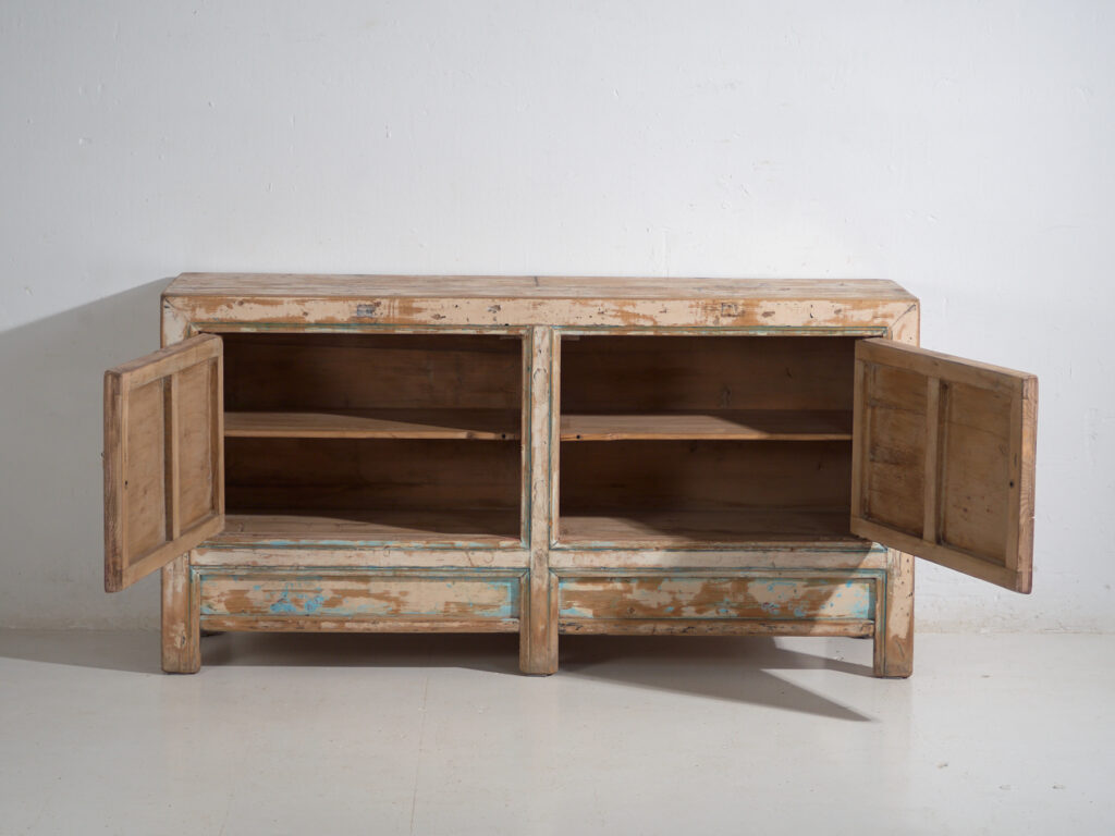 Aparador blanco antiguo con ilustraciones originales (c.1900) #7