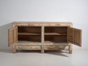 Aparador blanco antiguo con ilustraciones originales (c.1900) #7