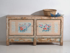 Aparador blanco antiguo con ilustraciones originales (c.1900) #7