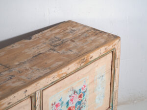 Aparador blanco antiguo con ilustraciones originales (c.1900) #7