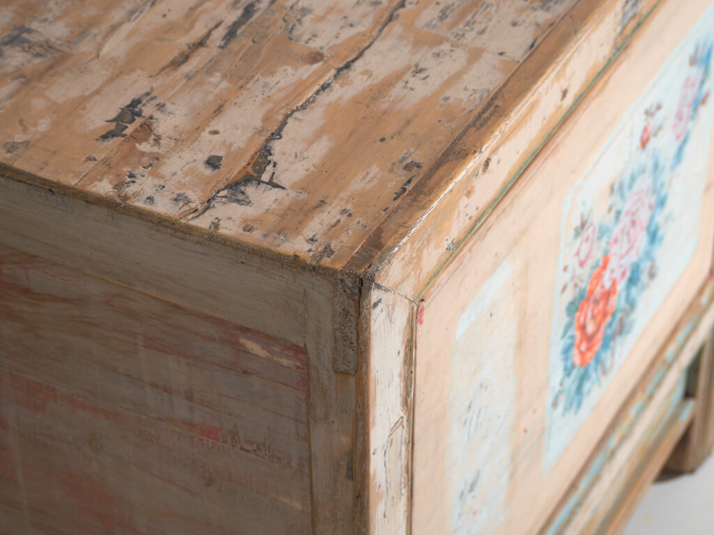 Aparador blanco antiguo con ilustraciones originales (c.1900) #7