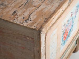 Aparador blanco antiguo con ilustraciones originales (c.1900) #7