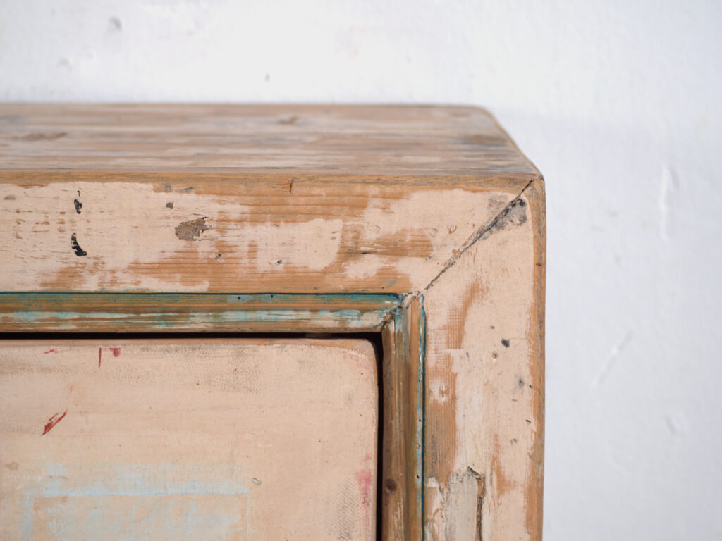 Aparador blanco antiguo con ilustraciones originales (c.1900) #7