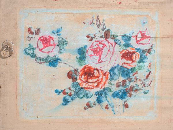 Aparador blanco antiguo con ilustraciones originales (c.1900) #7