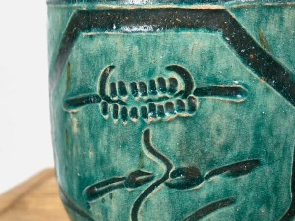 Vase décoratif ancien vert turquoise (vers 1820) #1