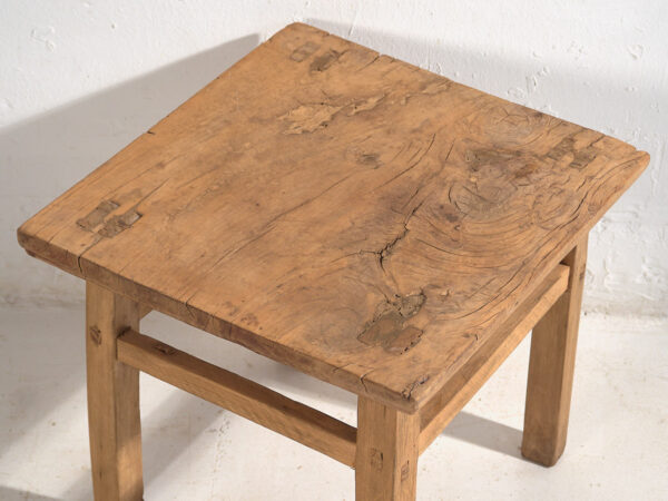 Mesa baja cuadrada antigua (c.1900) #6