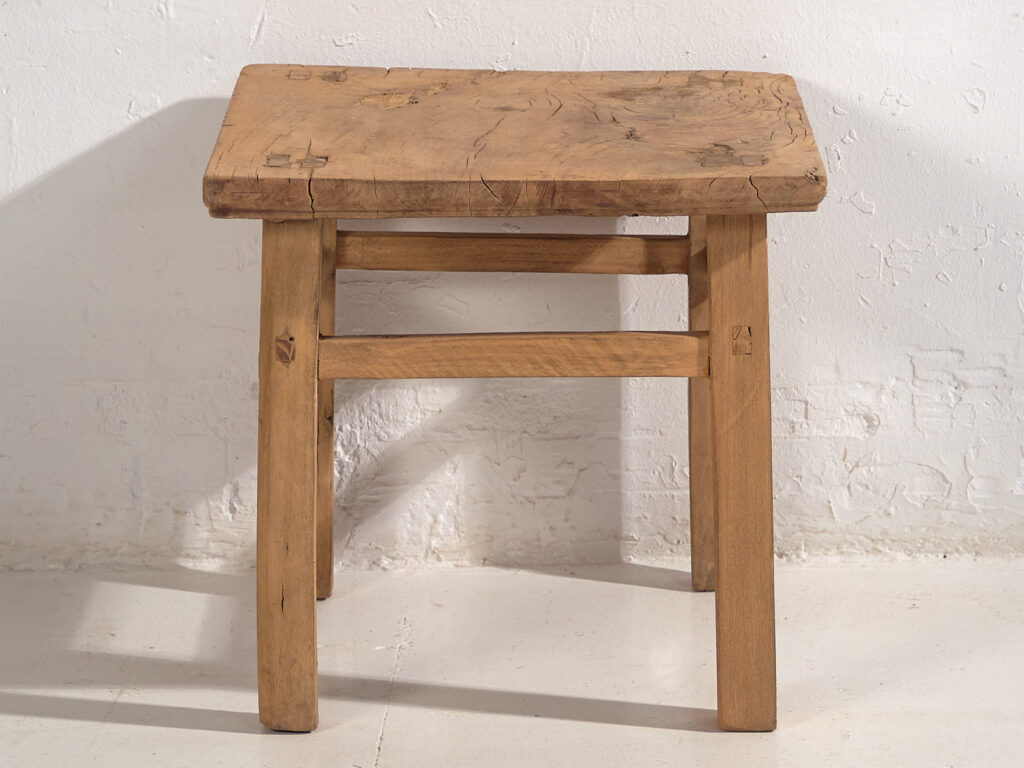 Mesa baja cuadrada antigua (c.1900) #6