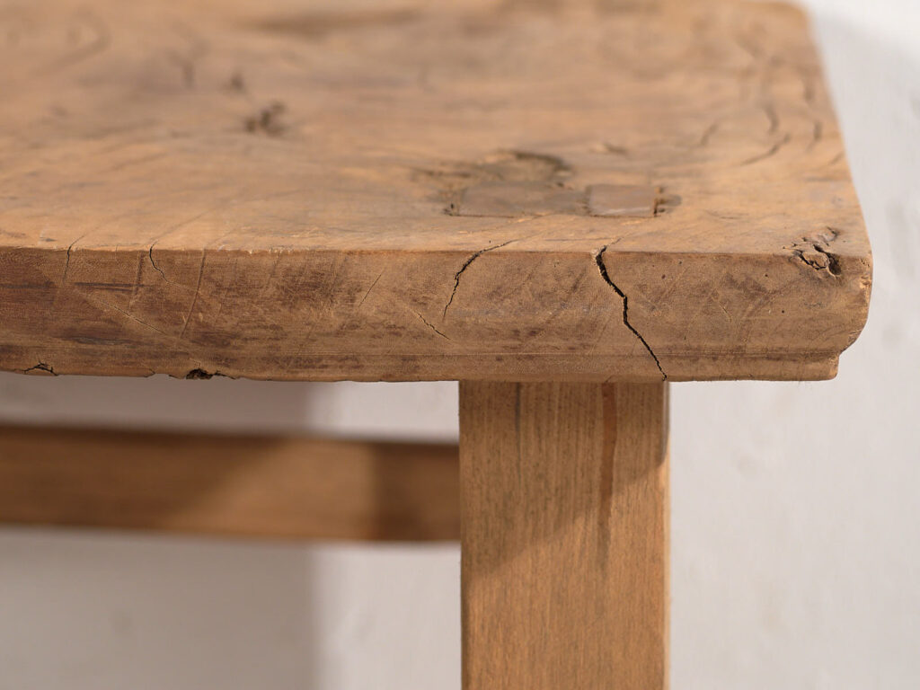 Mesa baja cuadrada antigua (c.1900) #6