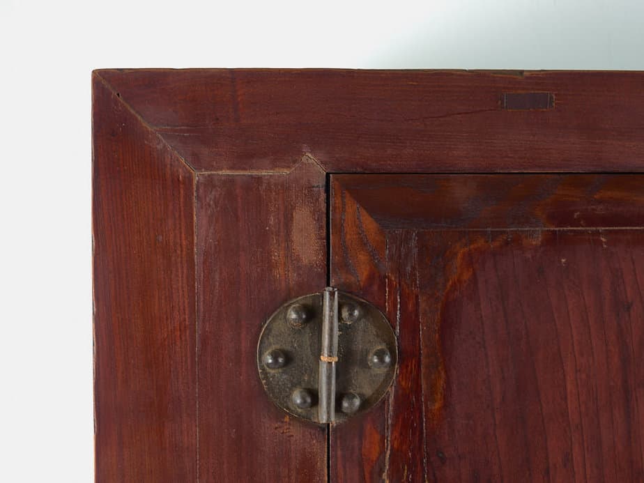 Antique Burgundy Red Wardrobe (China, c.1900)
