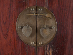 Antique Burgundy Red Wardrobe (China, c.1900)