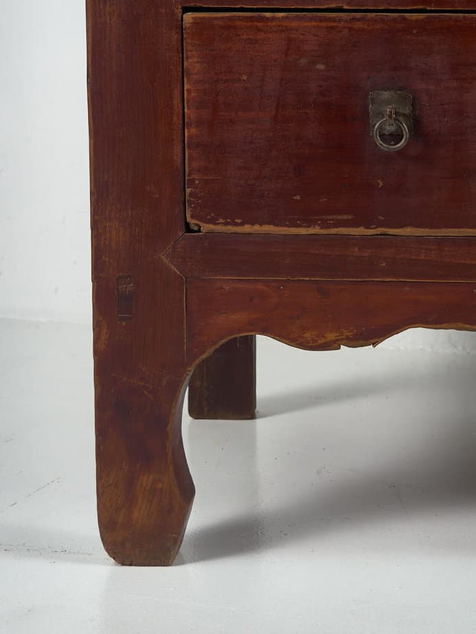 Antique Burgundy Red Wardrobe (China, c.1900)