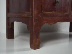 Antique Burgundy Red Wardrobe (China, c.1900)