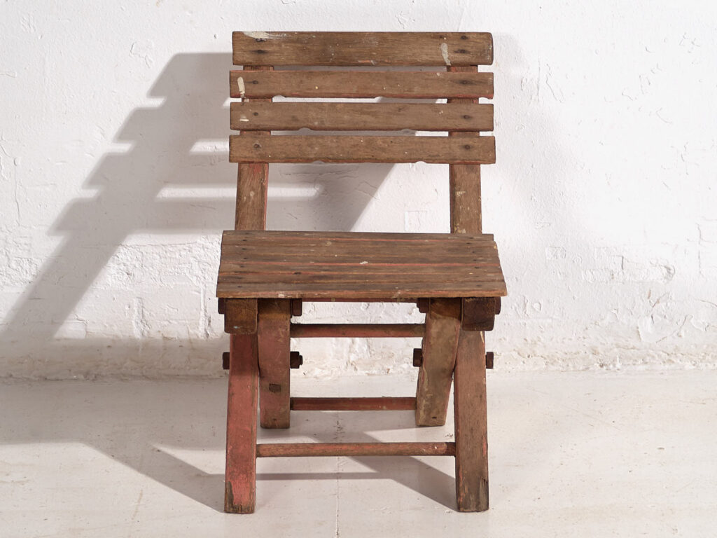 Antiguas sillas plegables para niños (c.1920). Conjunto de 4 piezas #3