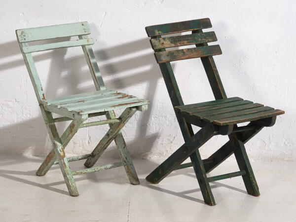 Antiguas sillas plegables para niños (c.1920). Conjunto de 4 piezas #3