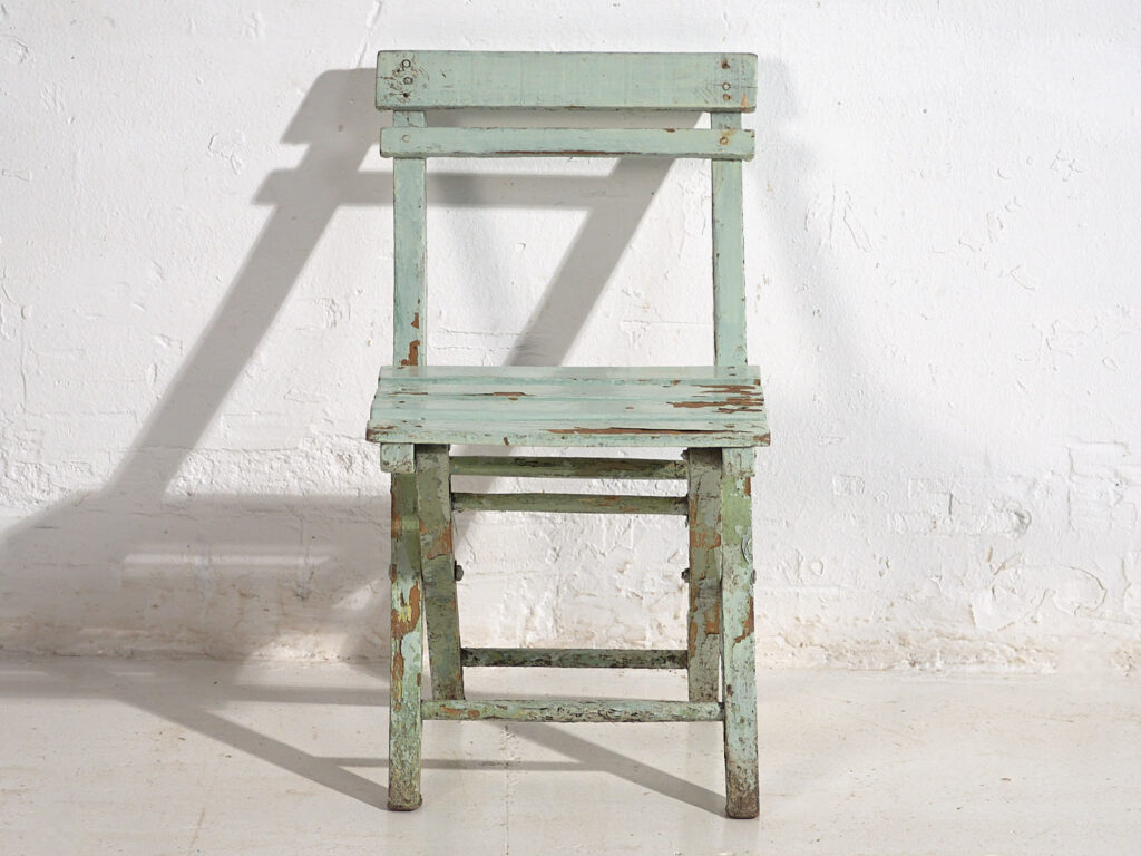 Antiguas sillas plegables para niños (c.1920). Conjunto de 4 piezas #3