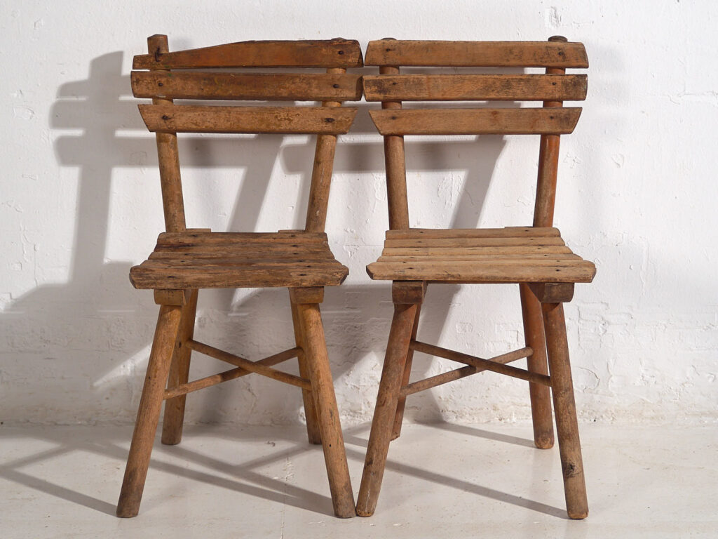 Anciennes chaises d'enfant (vers 1920). Ensemble de 4 pièces #2