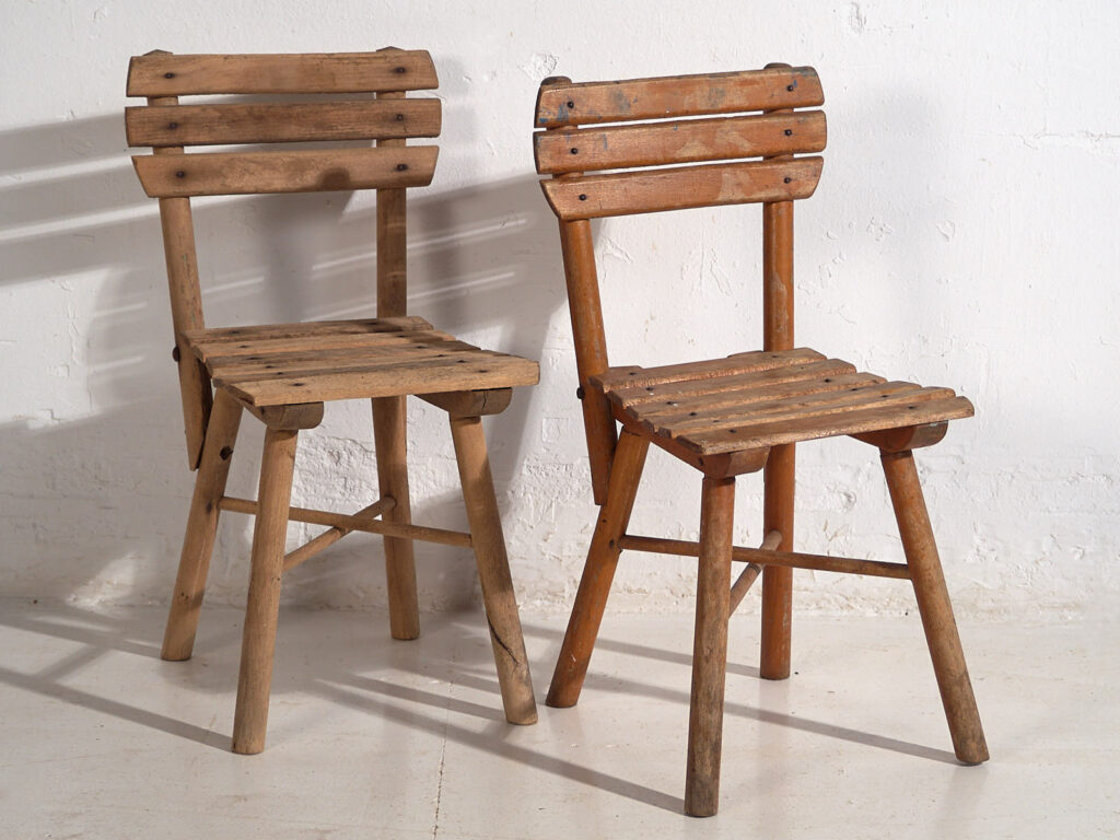 Anciennes chaises d'enfant (vers 1920). Ensemble de 4 pièces #2