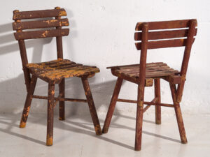 Antique school chairs (c.1920). Set of 4 pieces #1