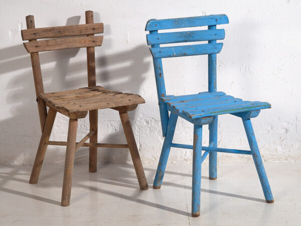 Antique school chairs (c.1920). Set of 4 pieces #1