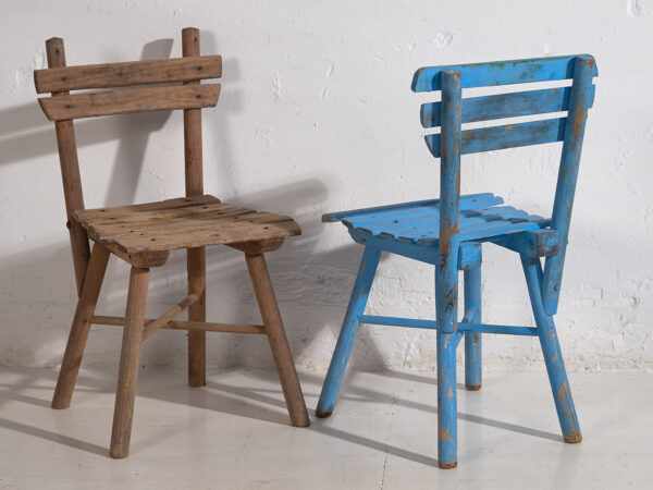 Antique school chairs (c.1920). Set of 4 pieces #1