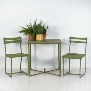 Conjunto de mesa y sillas de jardín antiguas (c.1900). Conjunto de 5 piezas