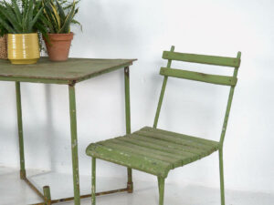 Conjunto de mesa y sillas de jardín antiguas (c.1900). Conjunto de 5 piezas