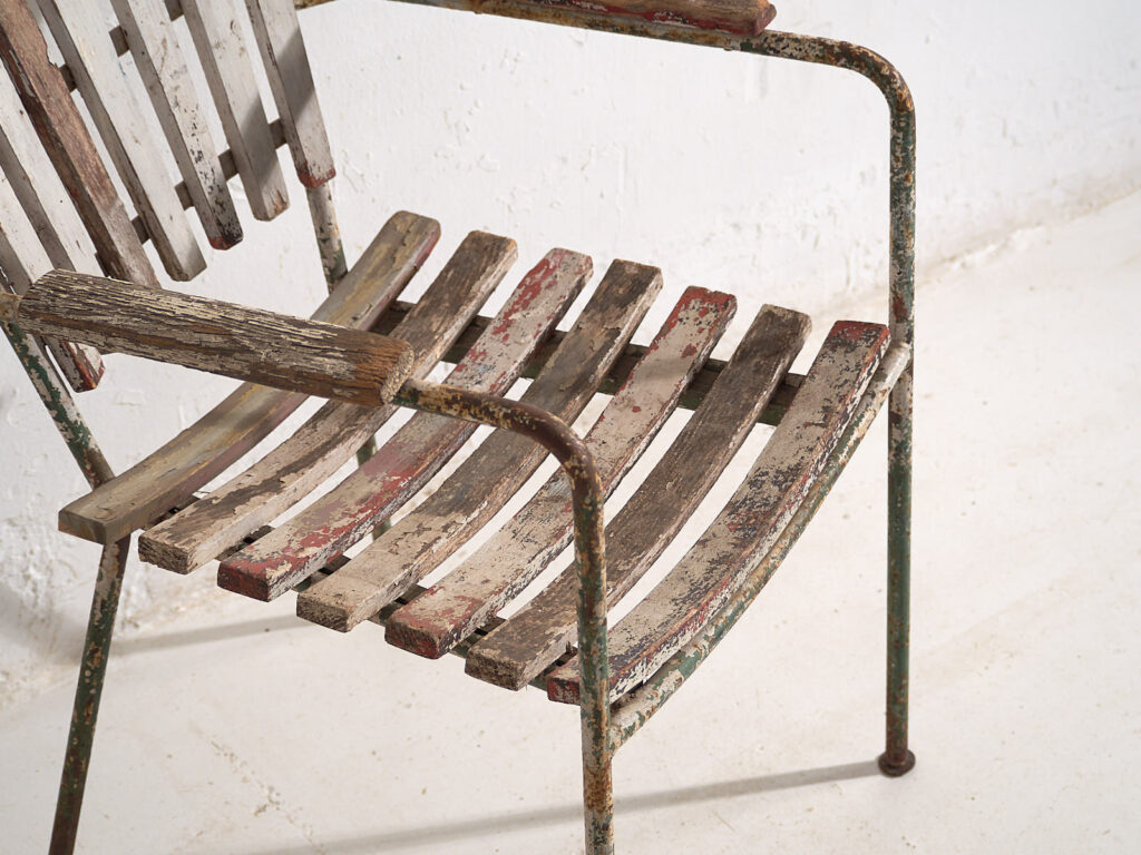Chaises de jardin anciennes avec accoudoirs (c.1920). Ensemble de 2 pièces #23