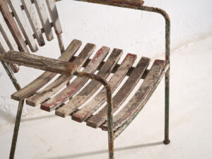 Chaises de jardin anciennes avec accoudoirs (c.1920). Ensemble de 2 pièces #23