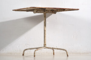 Mesa de jardín blanca vintage (Francia, c.1950) #7