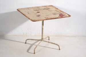 Mesa de jardín blanca vintage (Francia, c.1950) #7