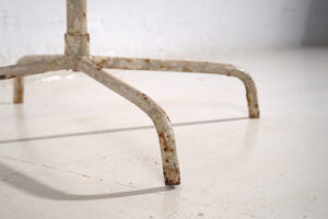 Mesa de jardín blanca vintage (Francia, c.1950) #7