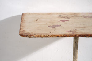 Mesa de jardín blanca vintage (Francia, c.1950) #7